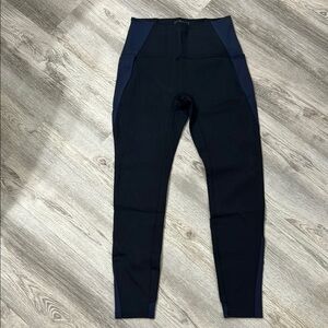 G by Giuliana Black and Navy High-Waisted Leggings
